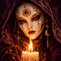 Witchmark hooded witch portrait